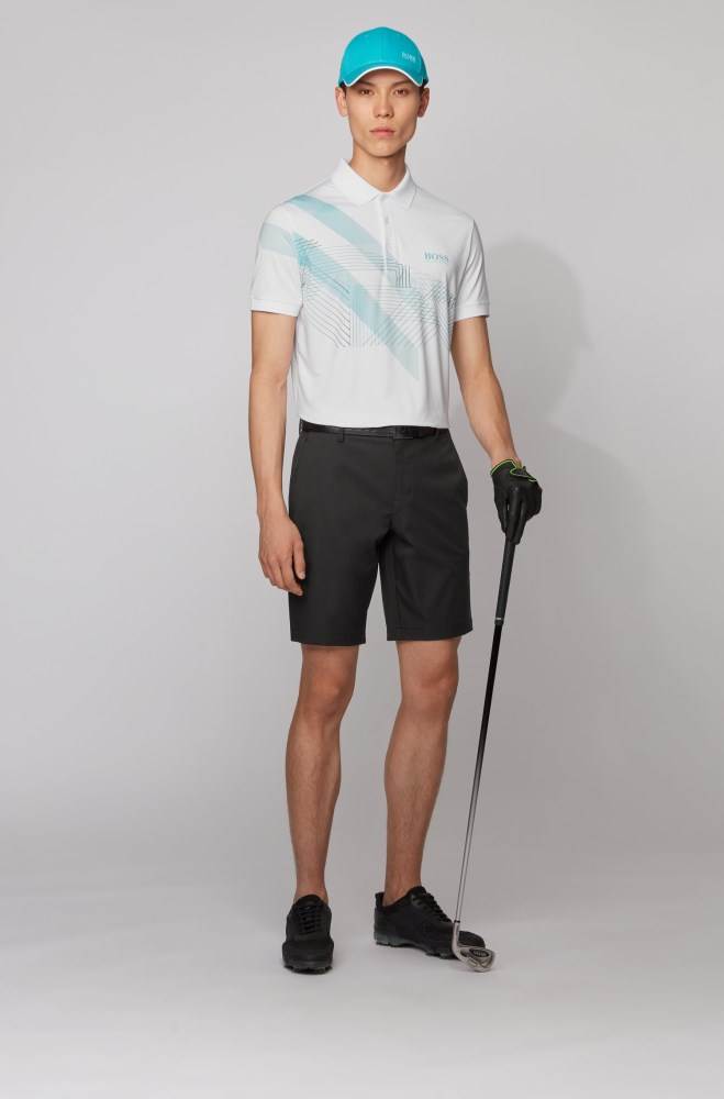 Hugo Boss Stretch-jersey polo shirt Hvite | fwBYlwTk