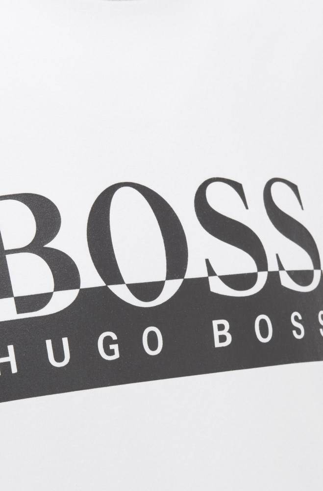 Hugo Boss Stretch-jersey pyjama T-shirt Hvite | e307PEgs