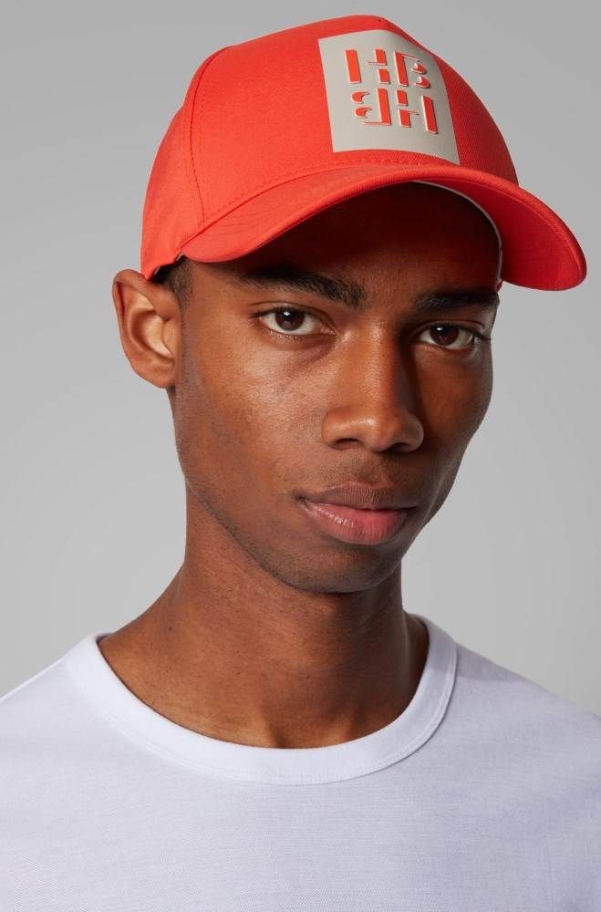 Hugo Boss Stretch-twill cap Oransje | XkZFRiSN