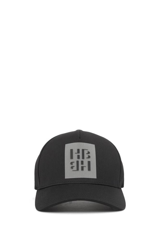 Hugo Boss Stretch-twill cap Svarte | HIaI5iUD