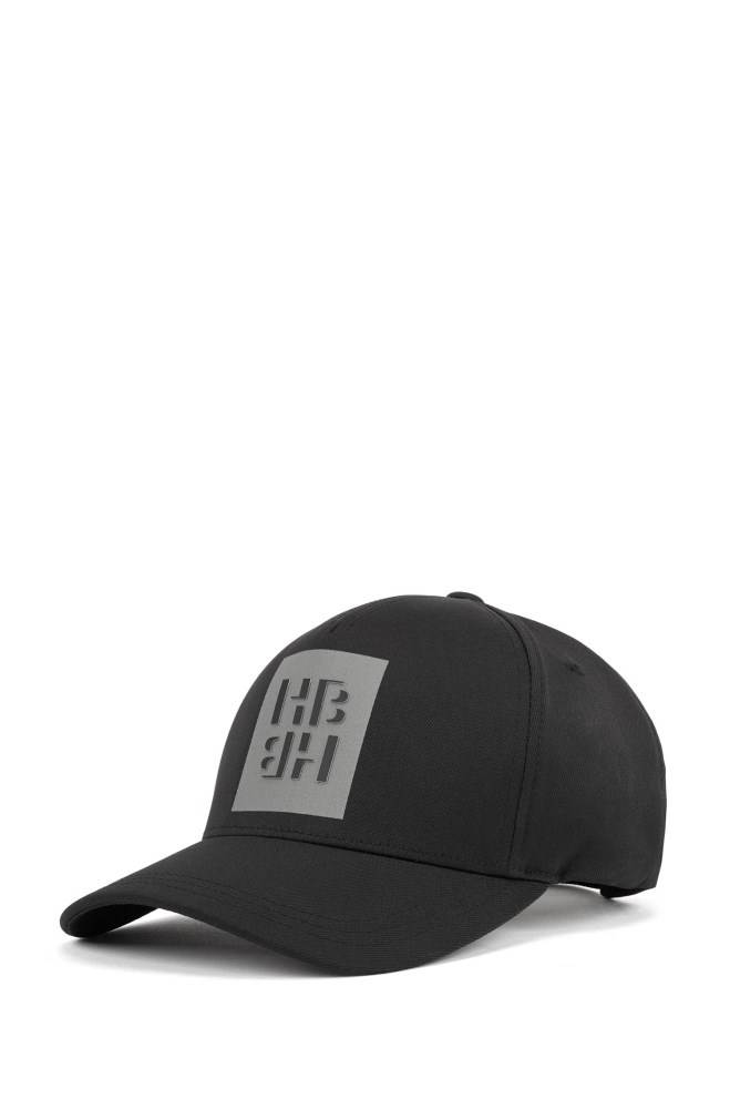 Hugo Boss Stretch-twill cap Svarte | HIaI5iUD