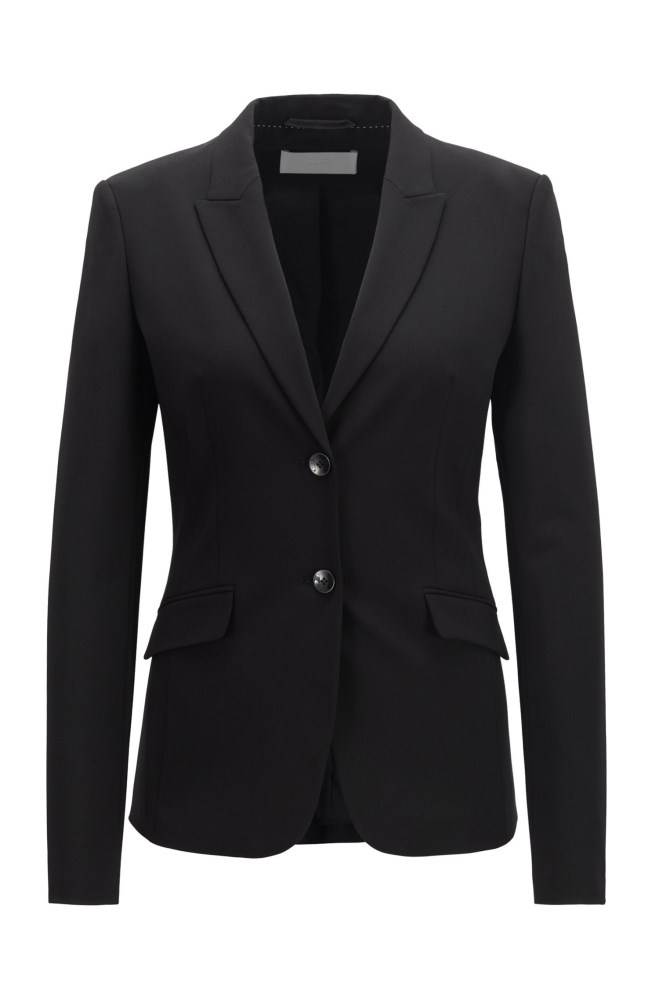 Hugo Boss Stretch wool blazer Svarte | 4XX8F7XX