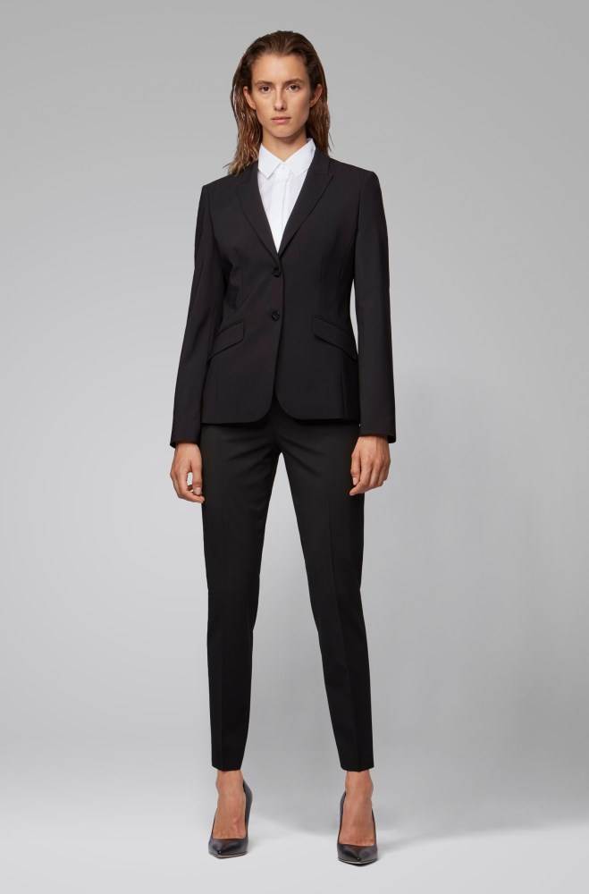 Hugo Boss Stretch wool blazer Svarte | GgCDQMNc