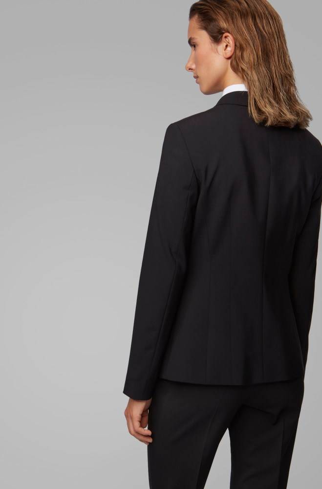 Hugo Boss Stretch wool blazer Svarte | GgCDQMNc