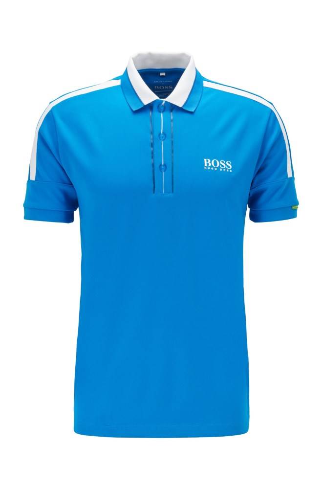 Hugo Boss Stripe-detail polo shirt Blå | G9lPsjPW