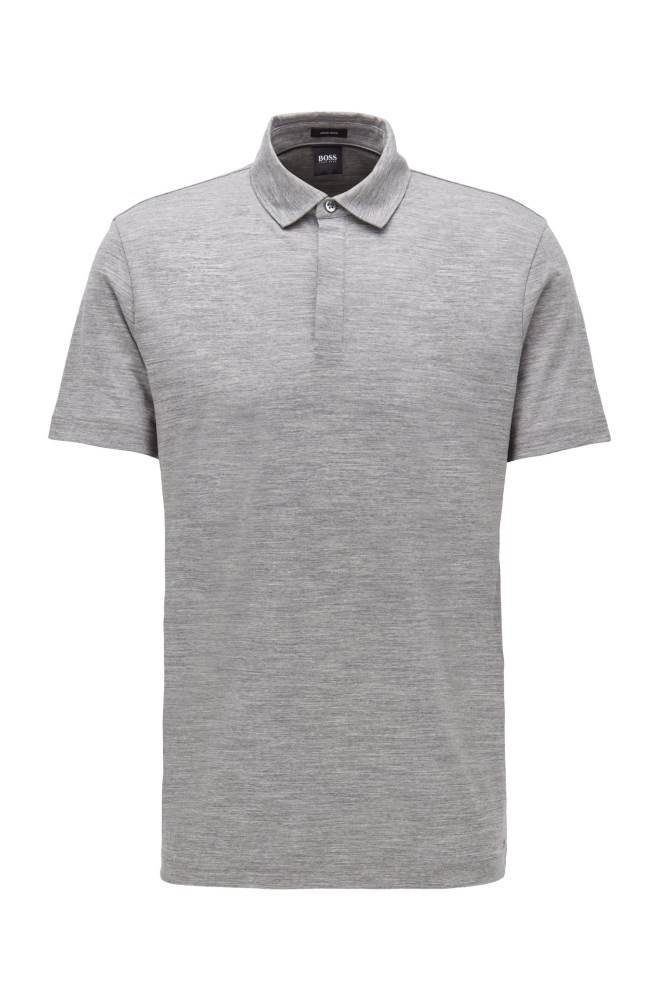 Hugo Boss Striped polo shirt Grå | AfL6x8EC