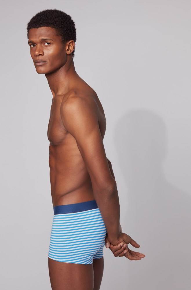 Hugo Boss Striped trunks Blå | tWyAXOZY