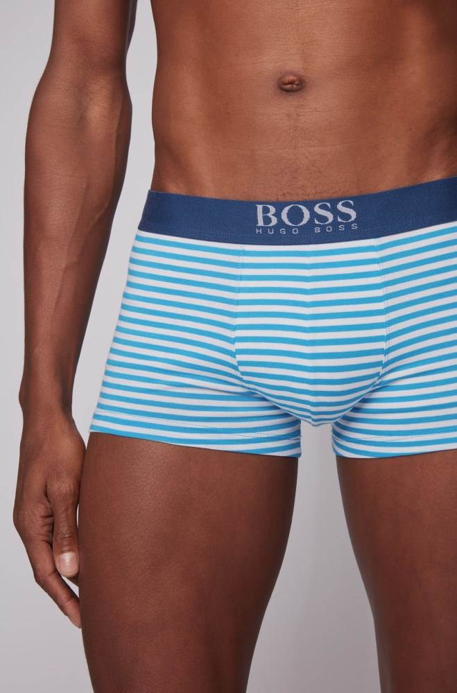 Hugo Boss Striped trunks Blå | tWyAXOZY