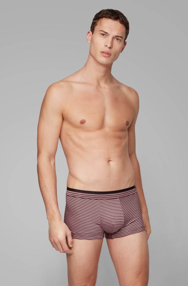 Hugo Boss Striped trunks Mørke Rød | dw5p4ghA