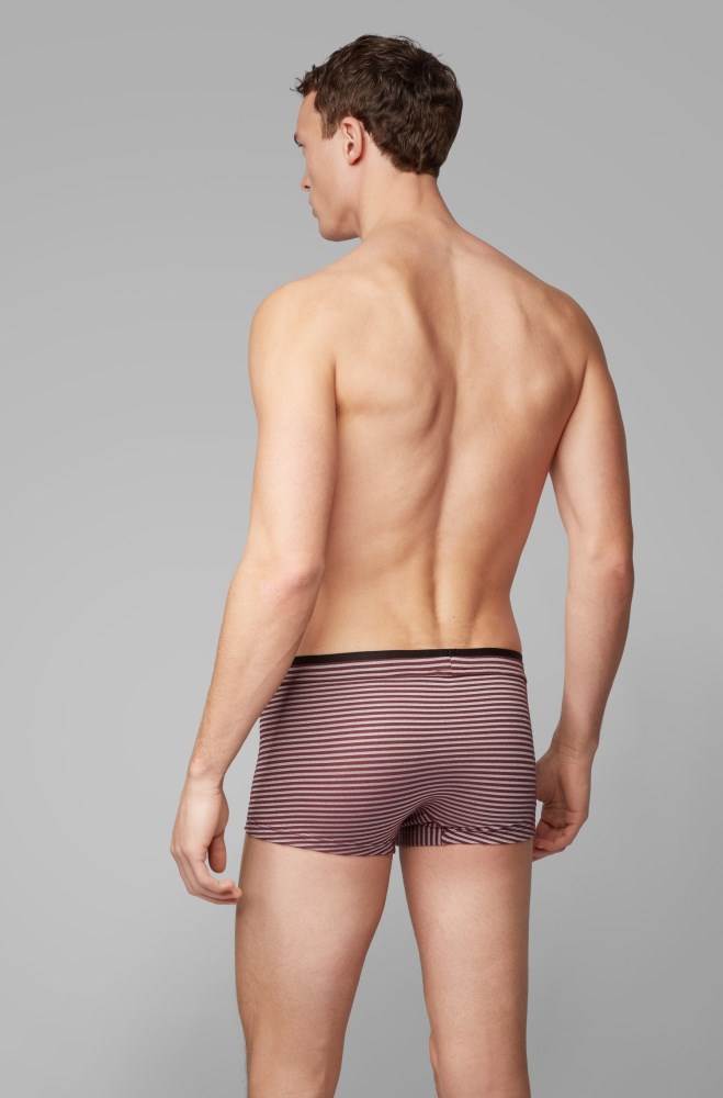 Hugo Boss Striped trunks Mørke Rød | dw5p4ghA