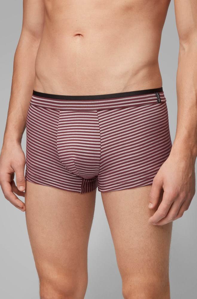 Hugo Boss Striped trunks Mørke Rød | dw5p4ghA