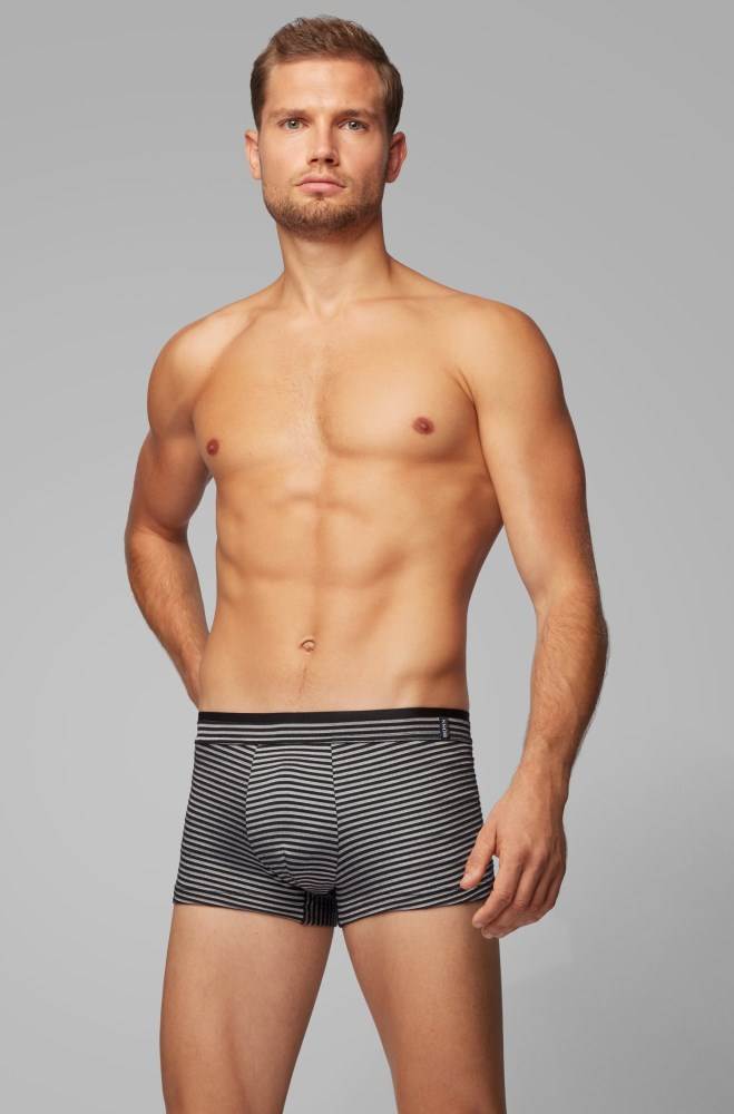 Hugo Boss Striped trunks Svarte | Sb3UKN7u