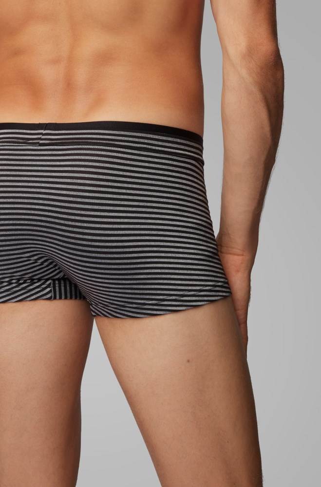 Hugo Boss Striped trunks Svarte | Sb3UKN7u