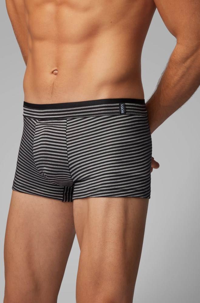 Hugo Boss Striped trunks Svarte | Sb3UKN7u