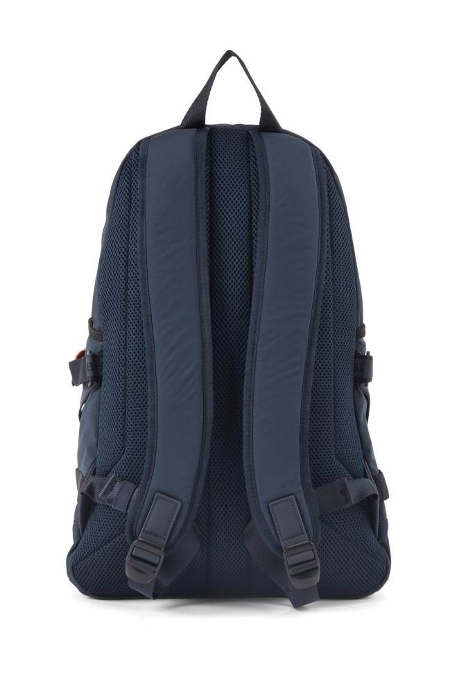 Hugo Boss Structured-nylon backpack Mørke Blå | YEWfgXOg