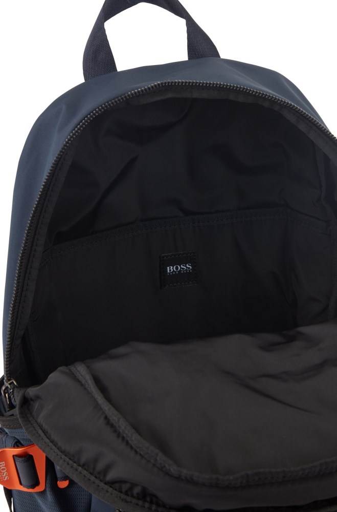 Hugo Boss Structured-nylon backpack Mørke Blå | YEWfgXOg