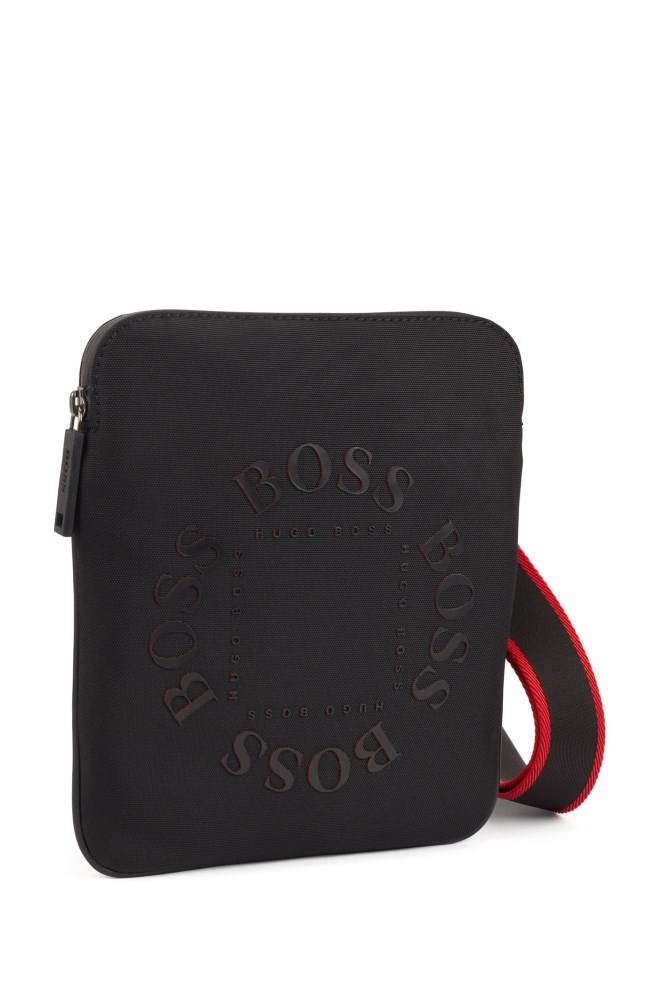 Hugo Boss Structured-nylon envelope bag Svarte | gVs9ARUj