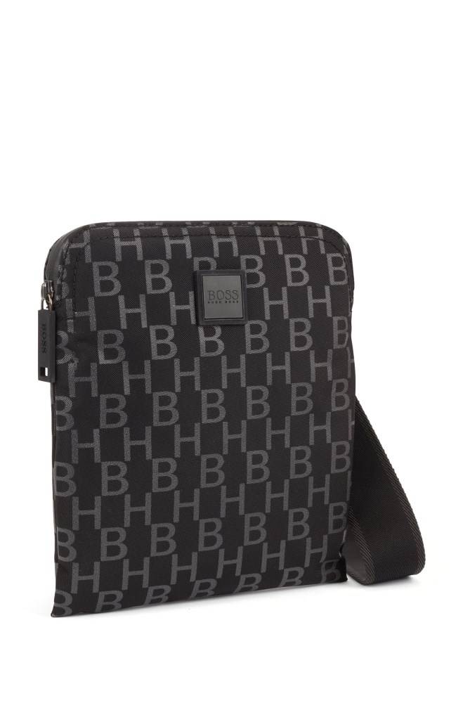 Hugo Boss Structured-nylon envelope bag Svarte | ukP4r4j1