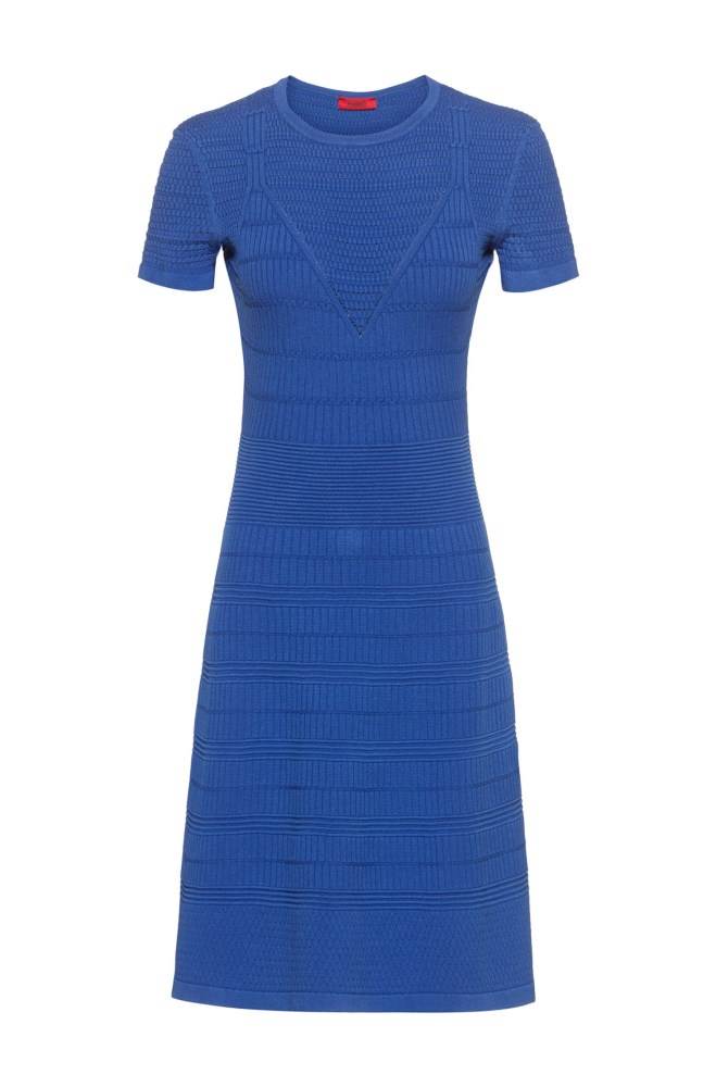 Hugo Boss Super-stretch knitted dress Blå | eBedtHrh