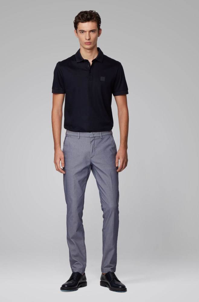 Hugo Boss Tapered-fit chinos Mørke Blå | JiFxUniL