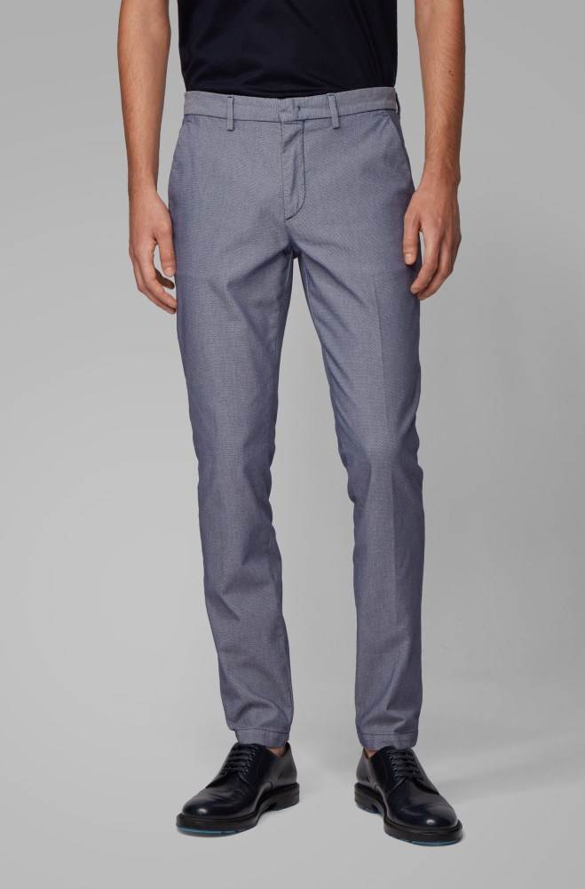 Hugo Boss Tapered-fit chinos Mørke Blå | JiFxUniL