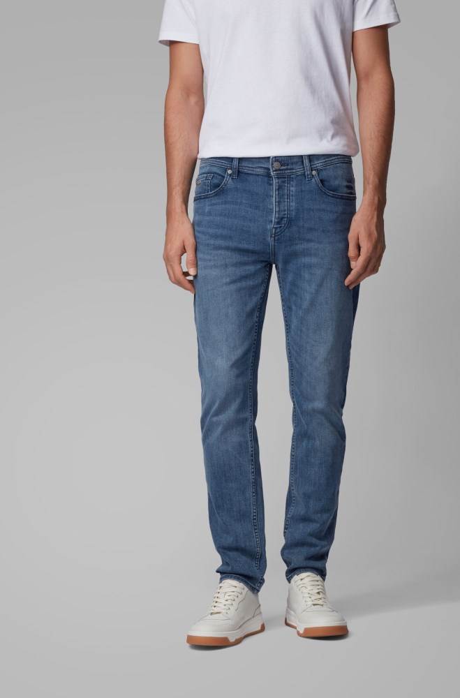 Hugo Boss Tapered-fit jeans Blå | DAzEaRXX