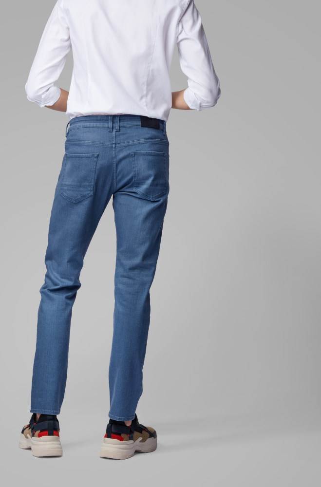 Hugo Boss Tapered-fit jeans Blå | Vb3uBNK6