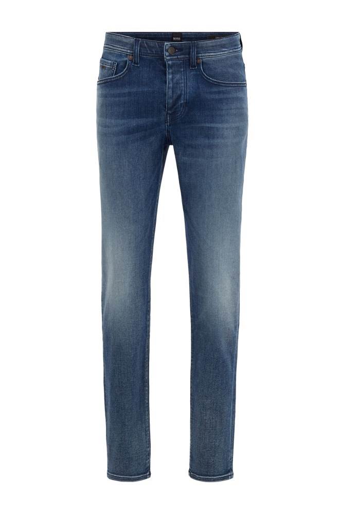 Hugo Boss Tapered-fit jeans Blå | igKmPL4i