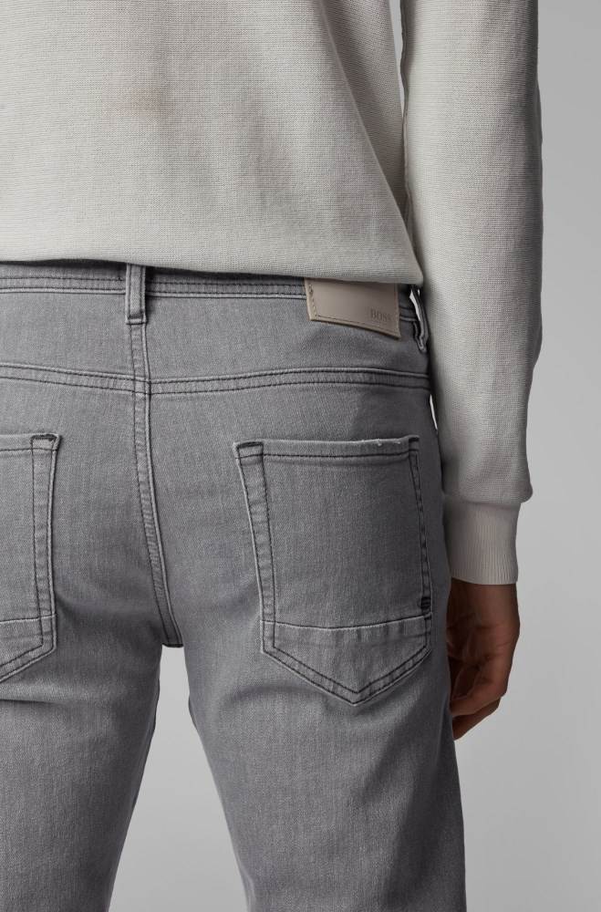 Hugo Boss Tapered-fit jeans Grå | 42o2wetZ