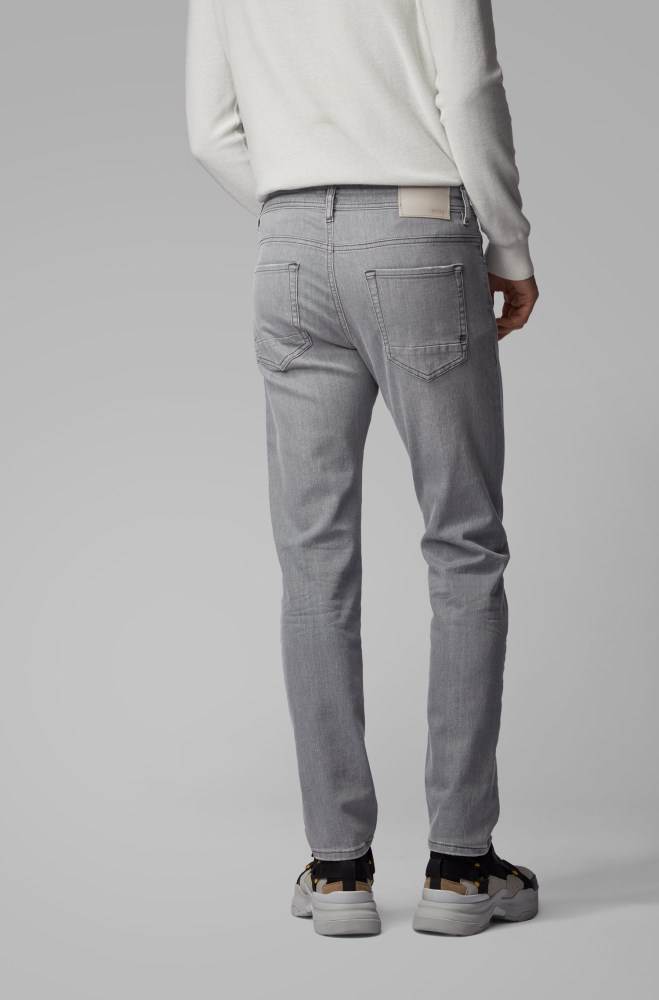 Hugo Boss Tapered-fit jeans Grå | 42o2wetZ