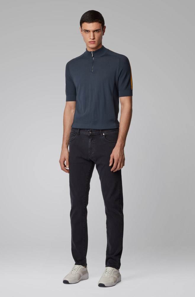 Hugo Boss Tapered-fit jeans Mørke Blå | EipjOPeA