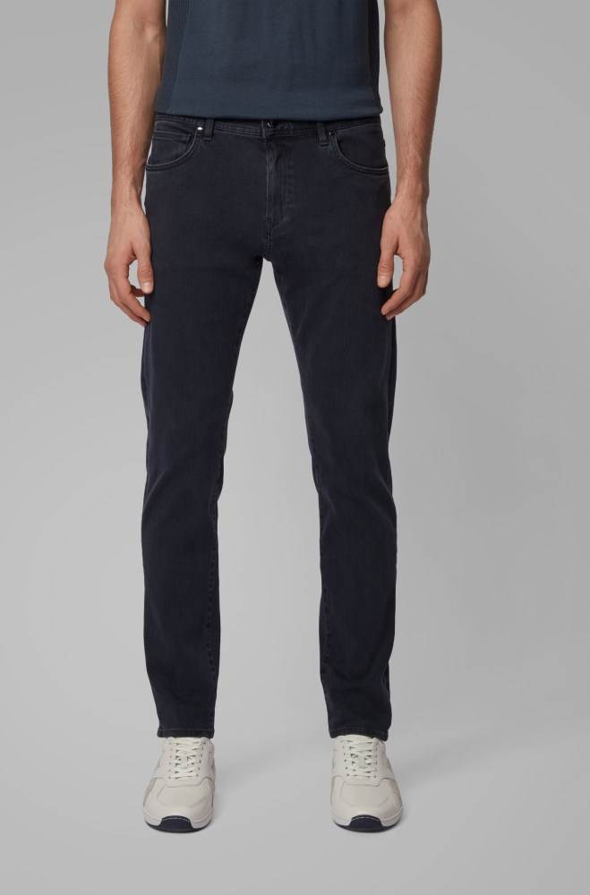 Hugo Boss Tapered-fit jeans Mørke Blå | EipjOPeA