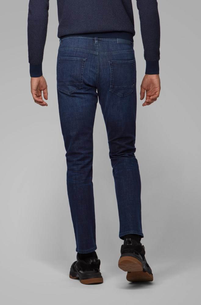 Hugo Boss Tapered-fit jeans Mørke Blå | ww83KhlO