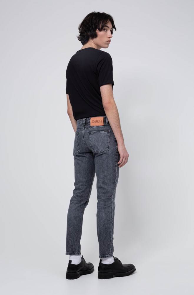 Hugo Boss Tapered-fit jeans Mørke Grå | 25qMyvKY