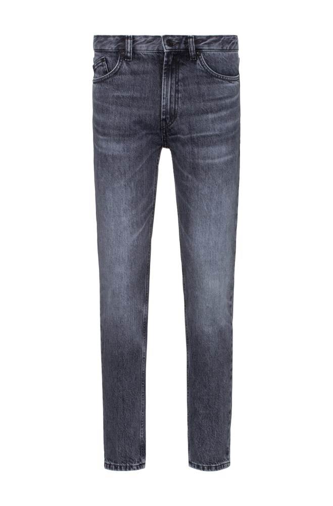 Hugo Boss Tapered-fit jeans Mørke Grå | 25qMyvKY