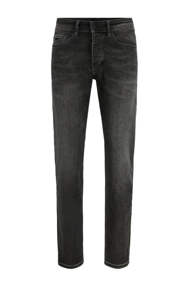 Hugo Boss Tapered-fit jeans Mørke Grå | Esn7zEBH