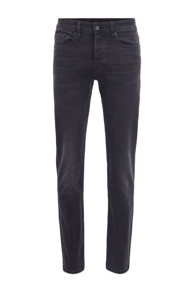 Hugo Boss Tapered-fit jeans Svarte | 9q0YJtGU