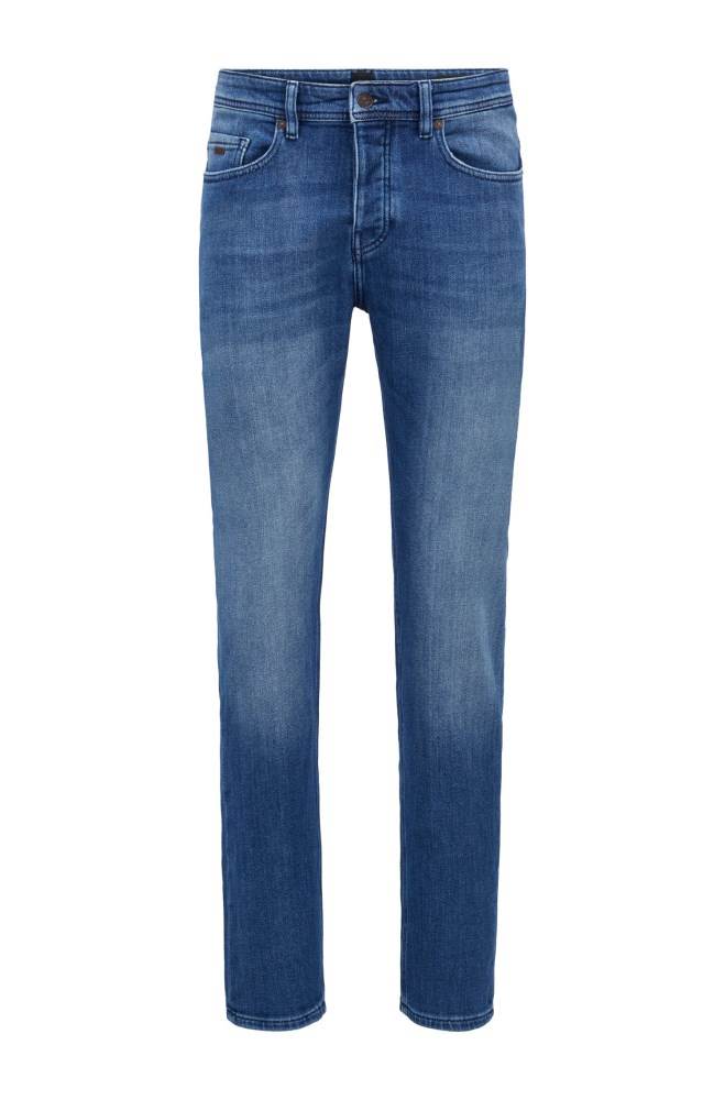 Hugo Boss Tapered-fit jeans Turkis | OIVnruJA