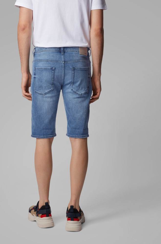 Hugo Boss Tapered-fit shorts Blå | NBfi2Nji