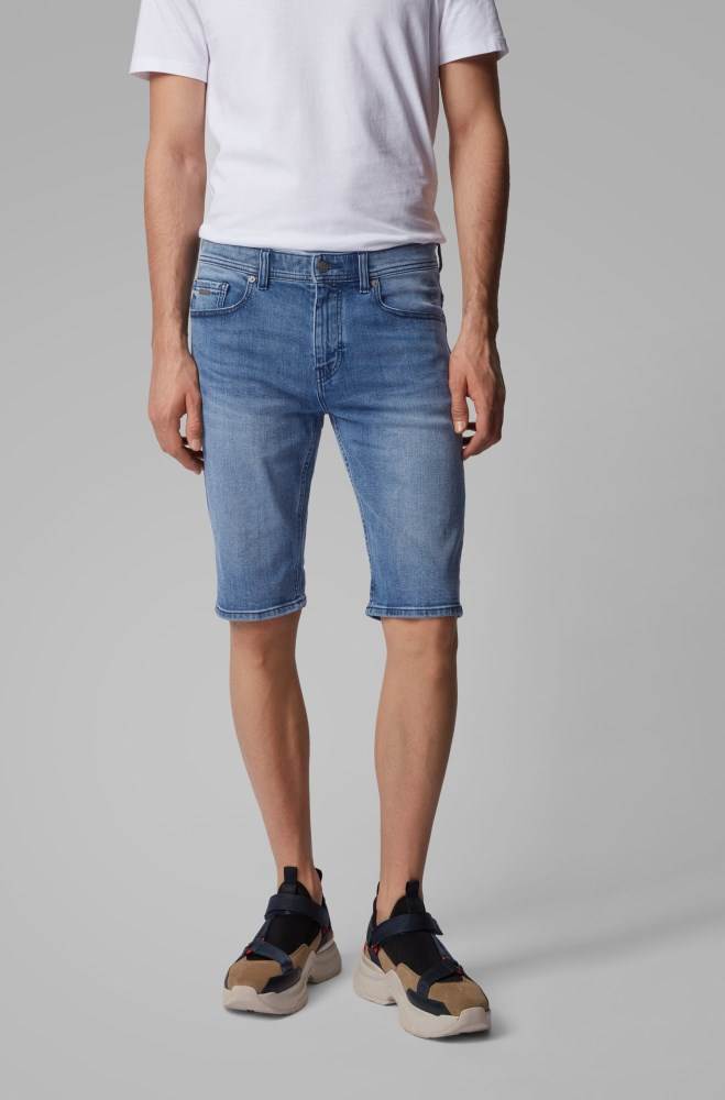 Hugo Boss Tapered-fit shorts Blå | NBfi2Nji