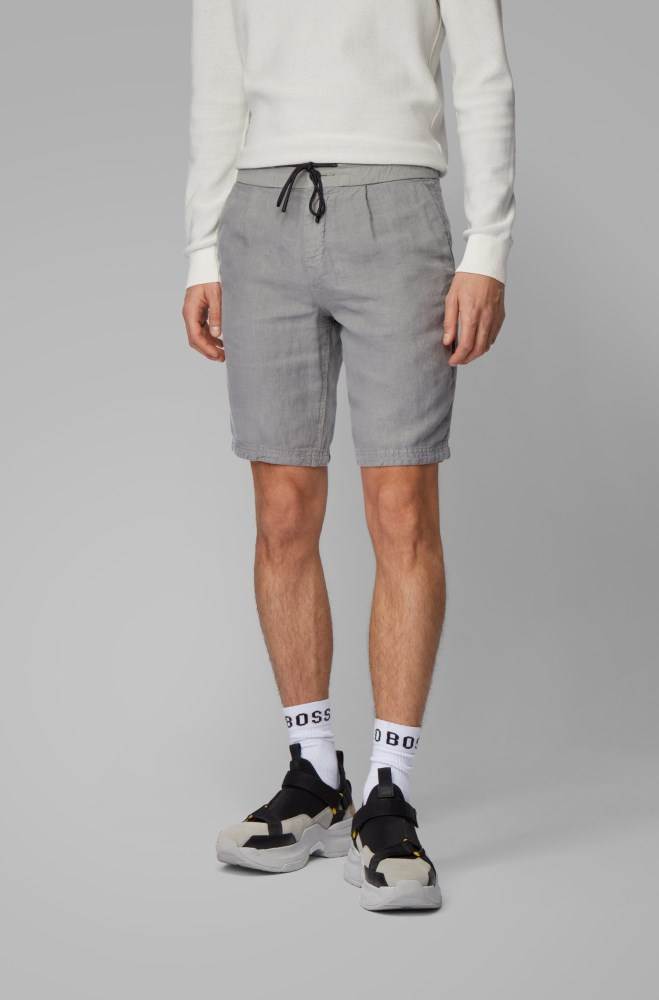 Hugo Boss Tapered-fit shorts Grå | ketyriM2