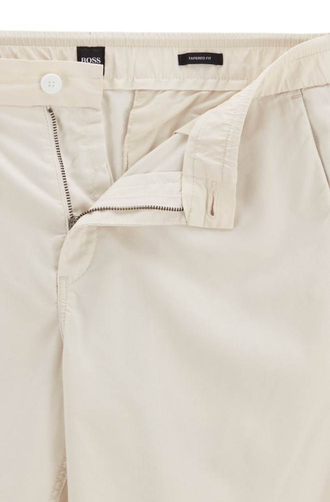 Hugo Boss Tapered-fit shorts Lyse Beige | dOtEN1f0