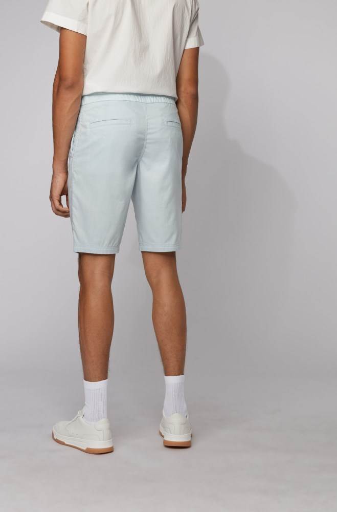 Hugo Boss Tapered-fit shorts Lyse Blå | sNVl3ChL