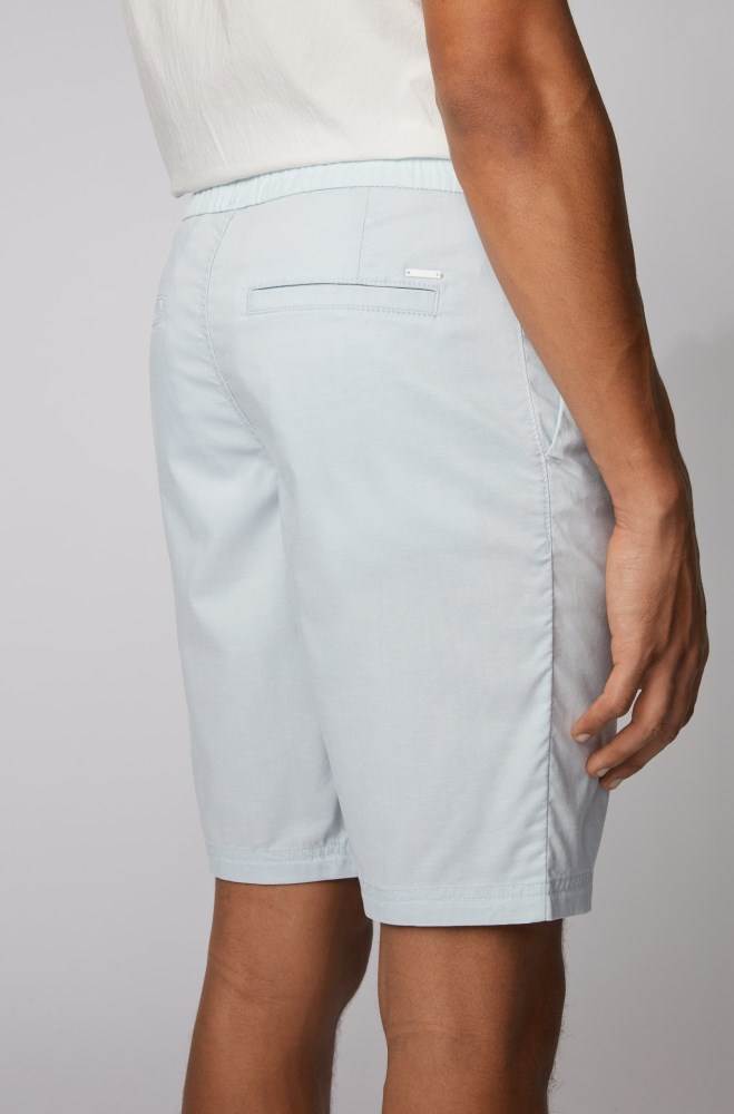 Hugo Boss Tapered-fit shorts Lyse Blå | sNVl3ChL