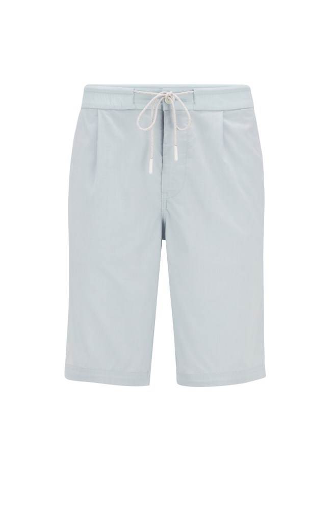 Hugo Boss Tapered-fit shorts Lyse Blå | sNVl3ChL