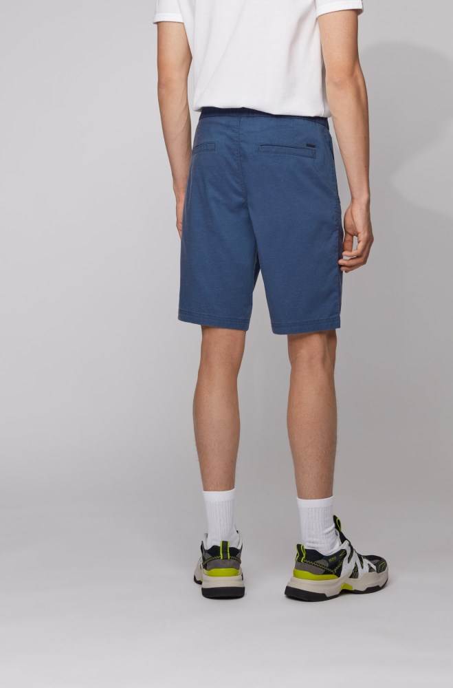 Hugo Boss Tapered-fit shorts Mørke Blå | ZisdO0Z5