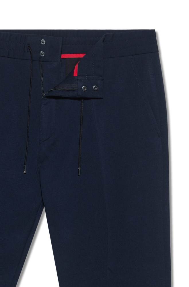 Hugo Boss Tapered-fit trousers Mørke Blå | 6Lv8N71l