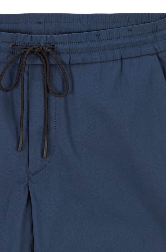 Hugo Boss Tapered-fit trousers Mørke Blå | PQrdRIEB