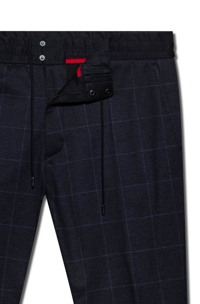 Hugo Boss Tapered-fit trousers Mørke Blå | jyte72JY