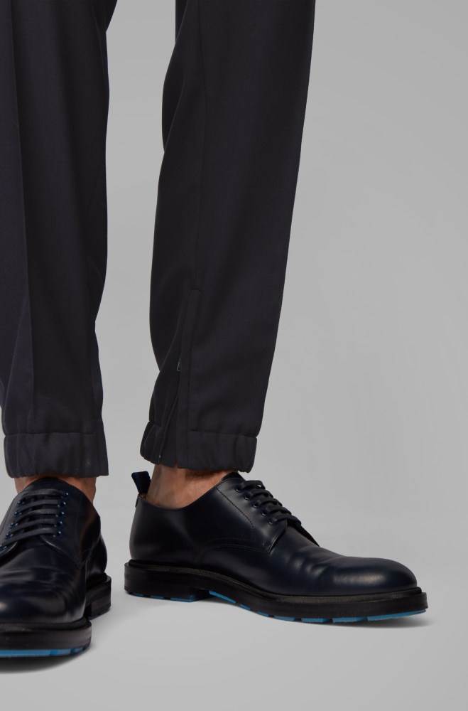 Hugo Boss Tapered-fit trousers Mørke Blå | ocQz102v